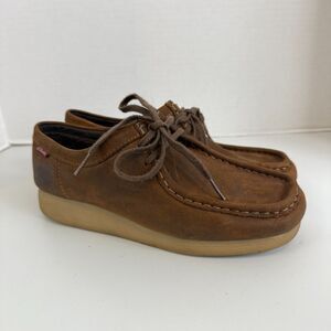 Clarks Women's Padmora Wallabee Brown Leather Lace Up Shoes Size 7 M